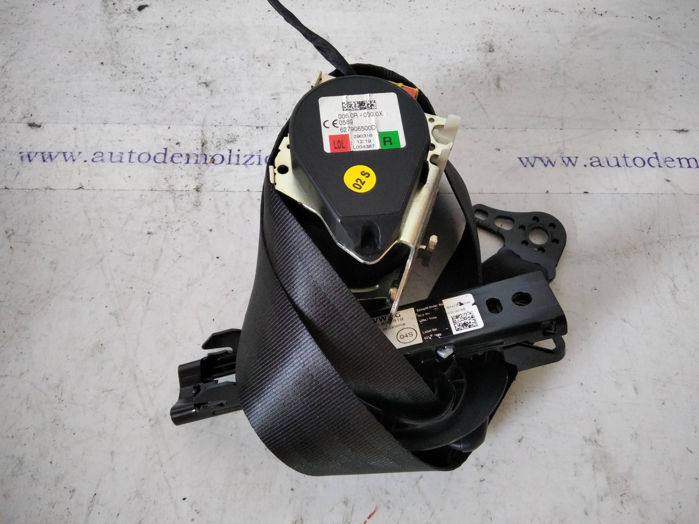 Cintura di sicurezza ant. dx.